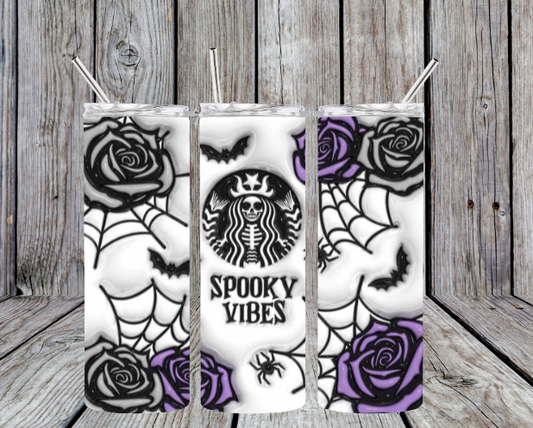 20 oz 3D Spooky Vibes Tumbler